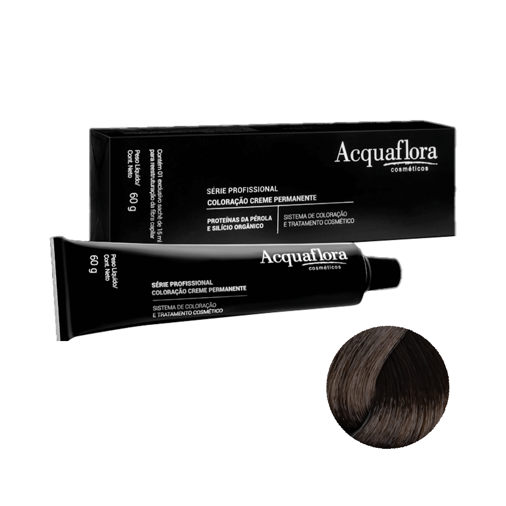 Coloração Permanente Acquaflora 6.1 Louro Escuro Acinzentado 60g