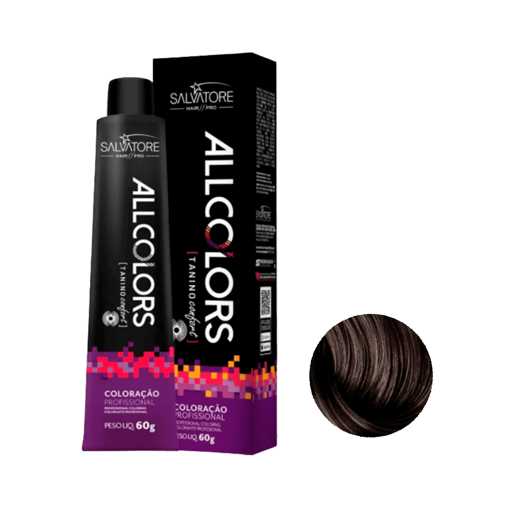 Coloração Salvatore All Colors 6.1 Louro Profundo Cinza 60g
