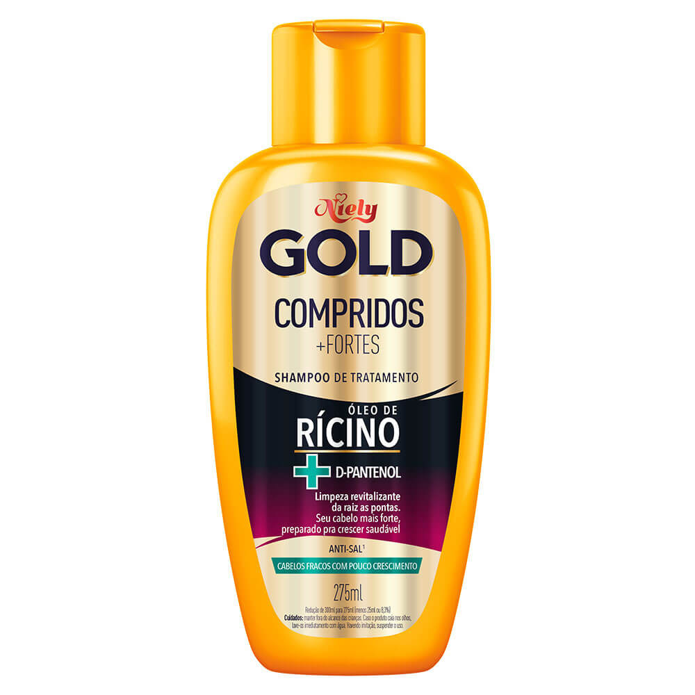 Shampoo Niely Gold Compridos + Fortes 275ml