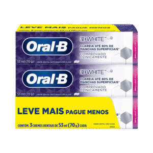 Creme Dental Oral B 3D White70g Leve 3 Pague 2