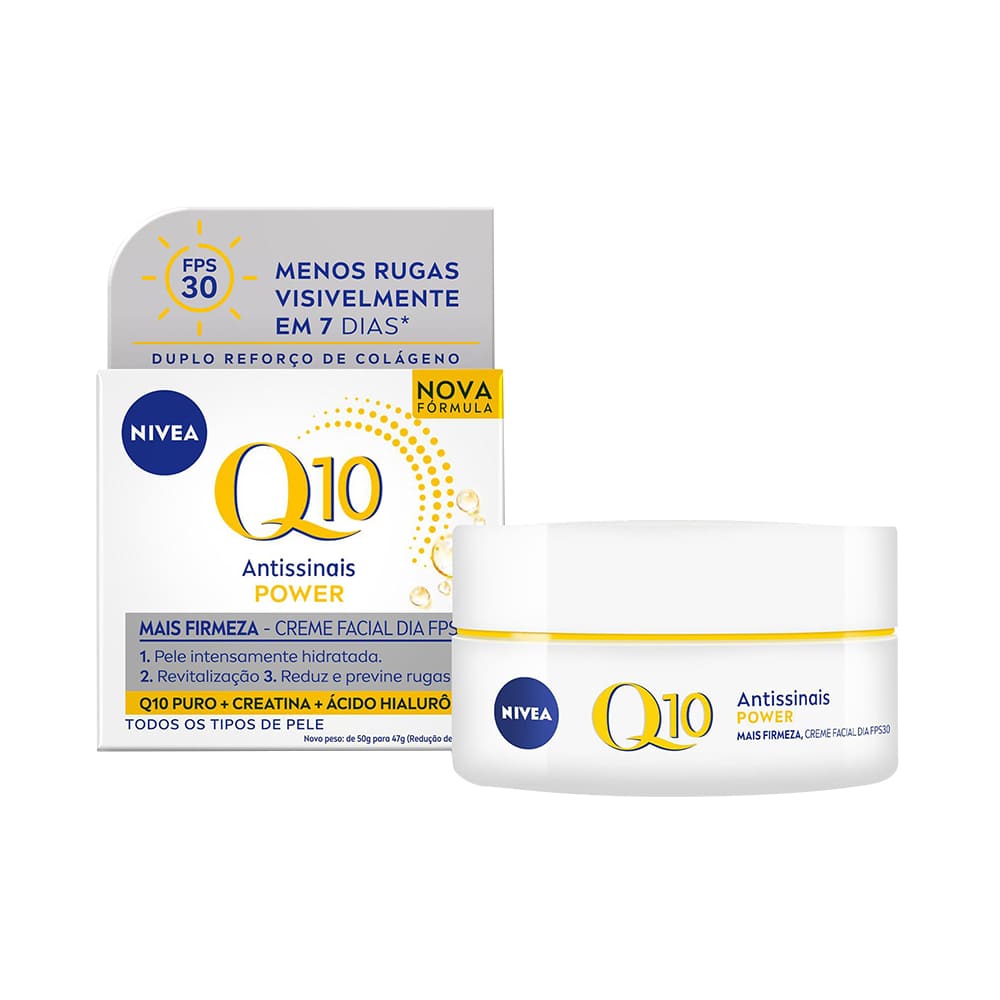 Creme Facial Antissinais Nivea Q10 Power Dia FPS30 47g