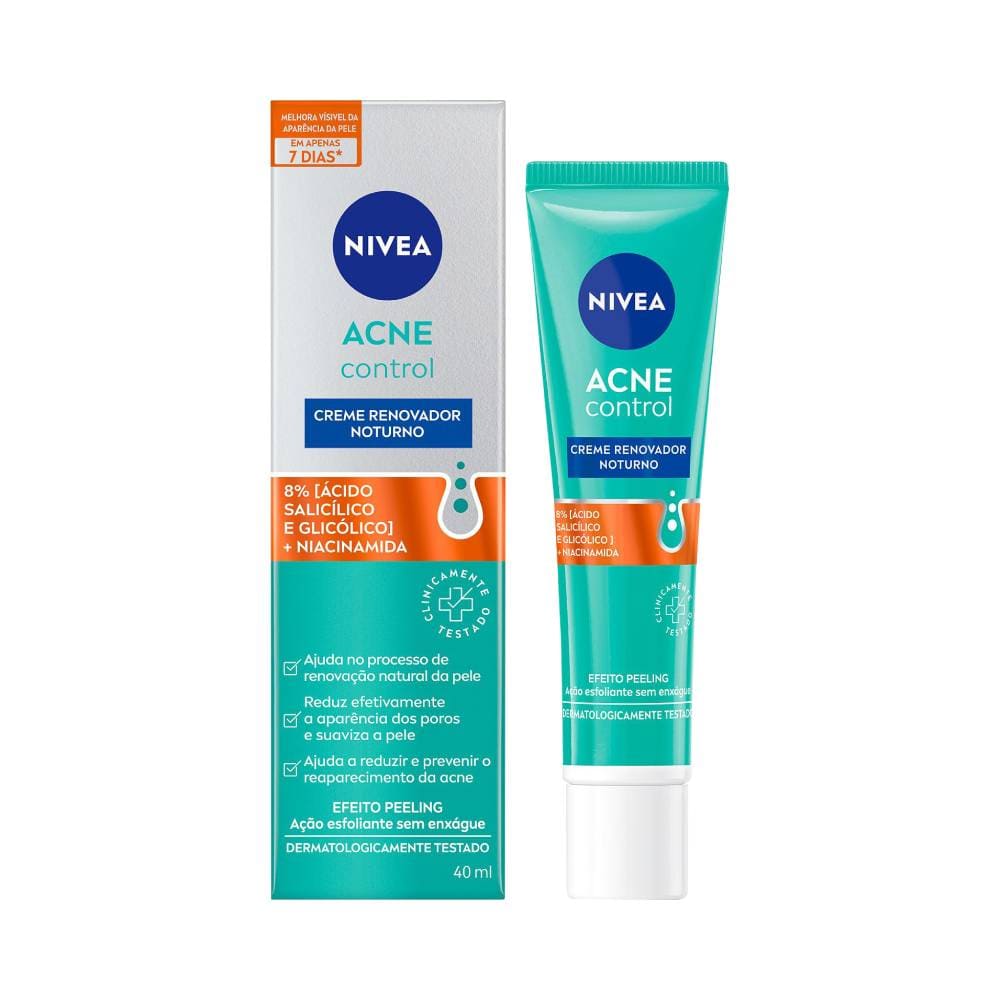 Creme Renovador Nivea Noturno Acne Control 40ml