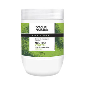 Creme para Massagem D'Agua Natural Neutro Vegetal 650g
