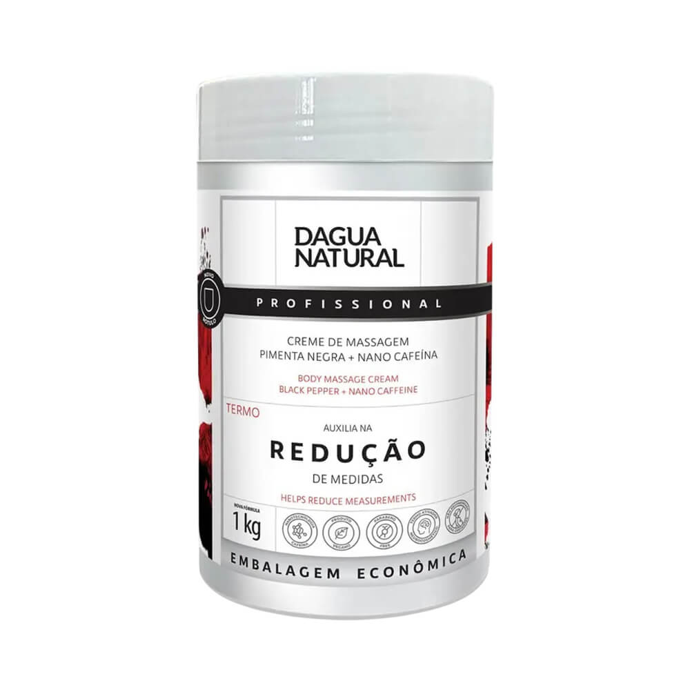 Creme para Massagem D'Agua Natural Pimenta Negra 1kg