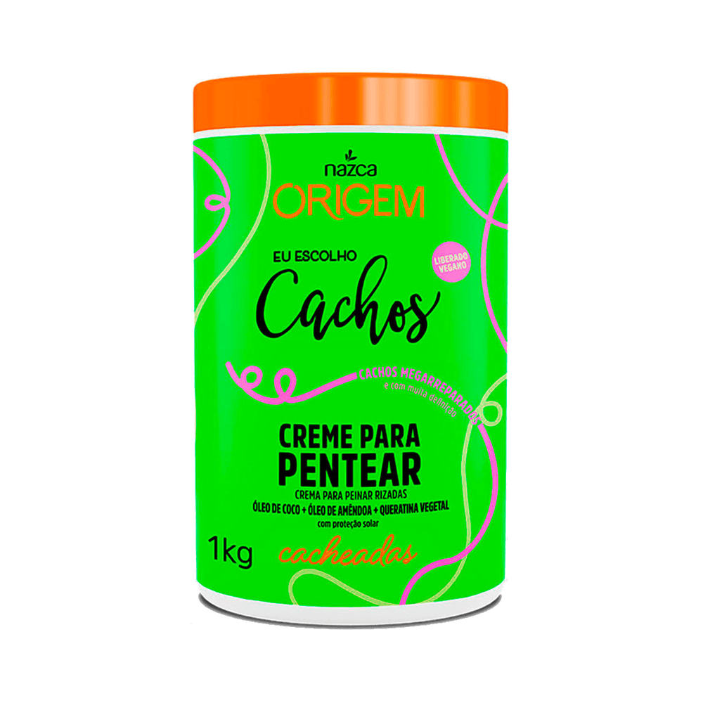 Creme para Pentear Origem Eu Escolho Cachos 2em1 Cacheadas 1000g