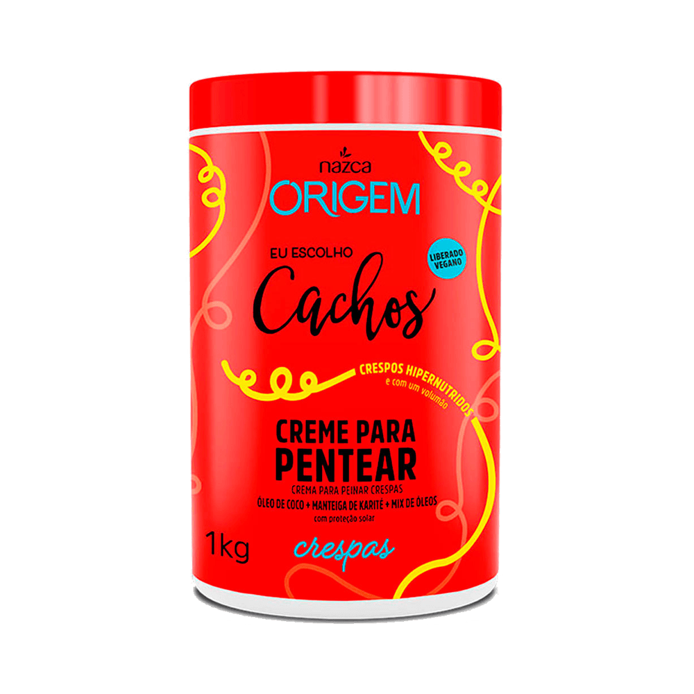 Creme para Pentear Origem Eu Escolho Cachos 2em1 Crespas 1000g