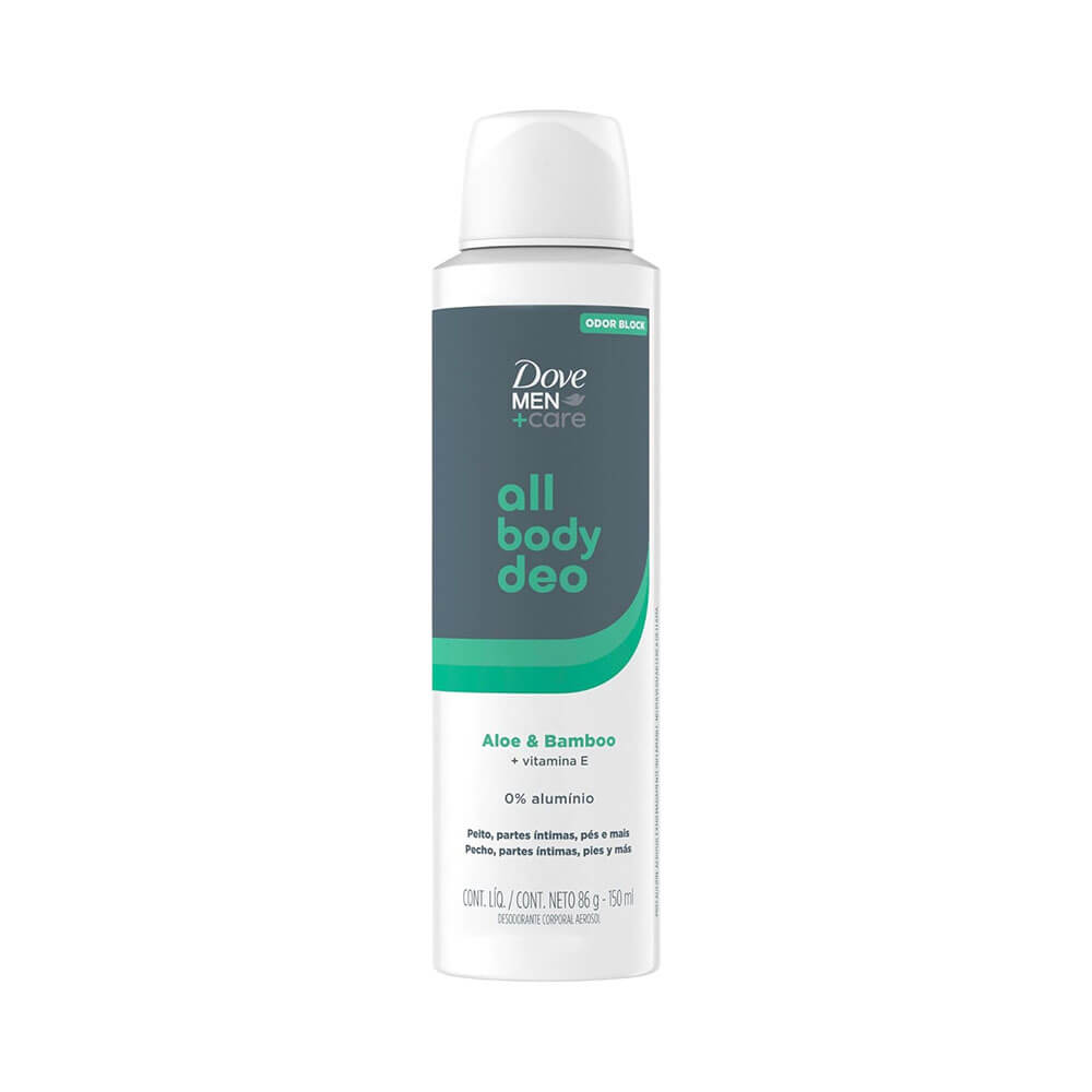 Desodorante Aerosol Dove Men +Care All Body Deo Aloe e Bamboo 150ml