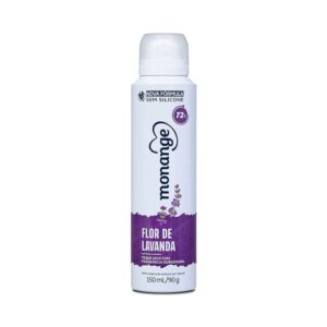 Desodorante Aerossol Antitranspirante Monange Feminino Flor de Lavanda 150ml