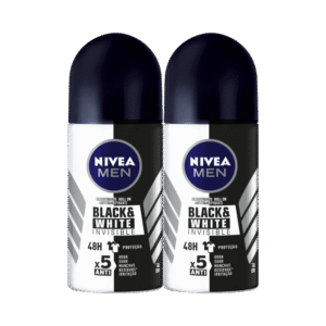 Kit NIVEA Desodorante Antitranspirante Roll-on Invisible for Black & White 50ml (2 Produtos)