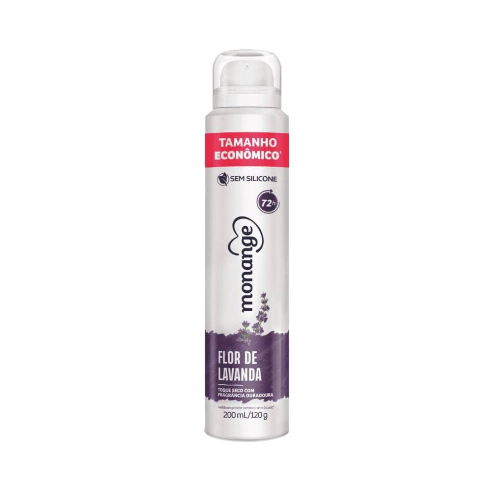 Desodorante Monange Flor de Lavanda Aerossol Antitranspirante Feminino 200ml