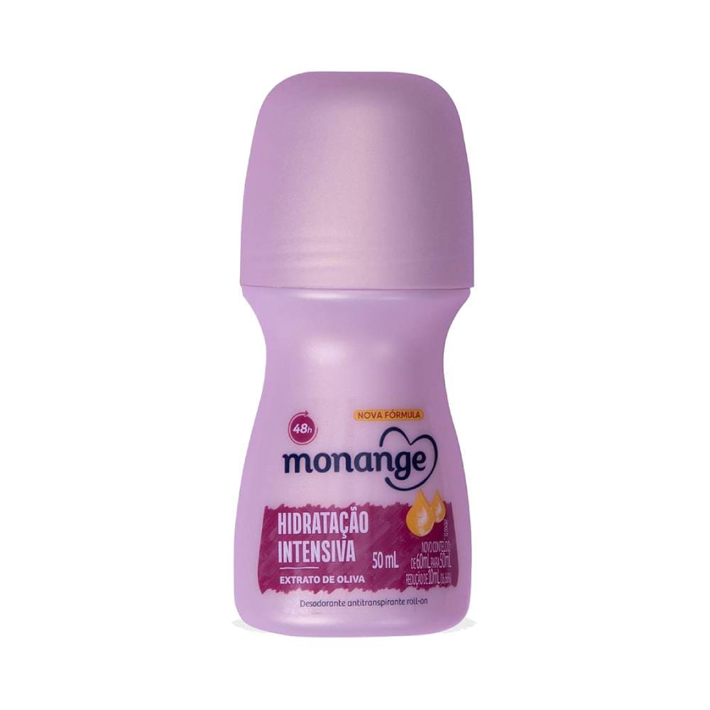Desodorante Monange Hidratação Intensiva Roll-on Antitranspirante Feminino 50ml
