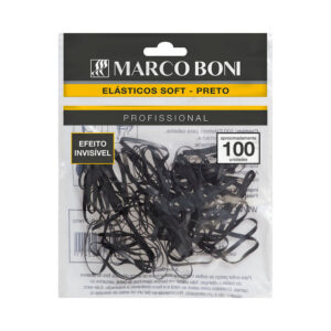 Elástico Marco Boni Soft Preto com 100 unidades (8262)