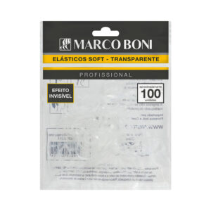 Elástico Marco Boni Soft Transparente com 100 unidades (8261)