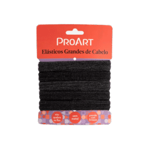Elásticos Grande de Cabelo ProArt 5 unidades Preto