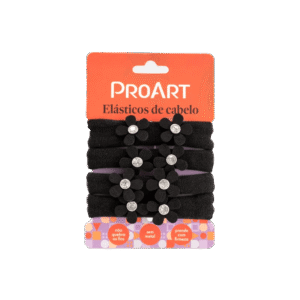 Elásticos de Cabelo ProArt 4 unidades Preto
