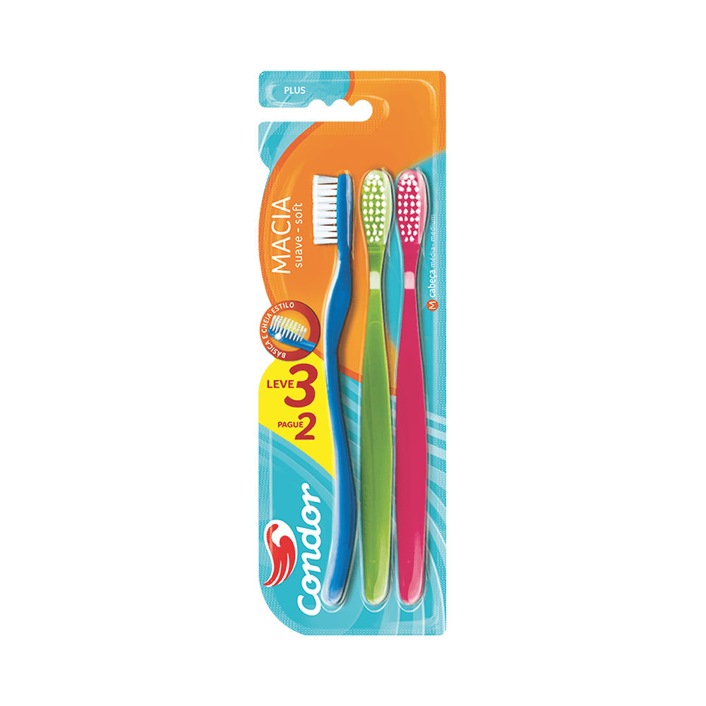 Leve 3 Pague 2 Escova Dental Condor Plus - 8108