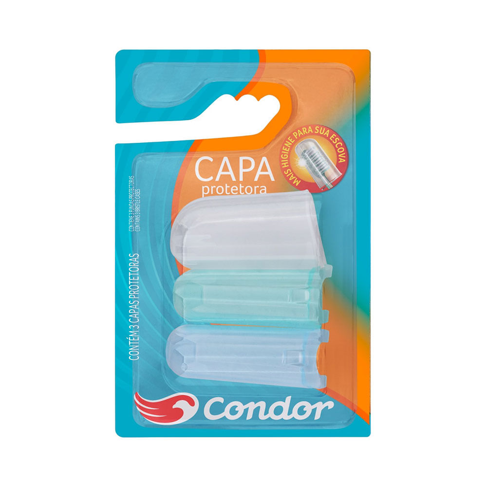 Capa Protetora Condor Para Escova Dental com 3 unidades