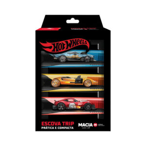 Escova Dental Condor Trip Hot Wheels Macia 3 Unidades