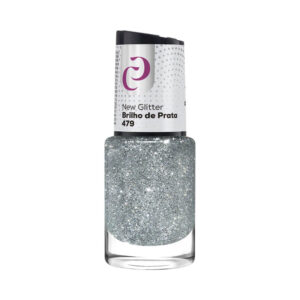 Esmalte Cora New Glitter Brilho de Prata