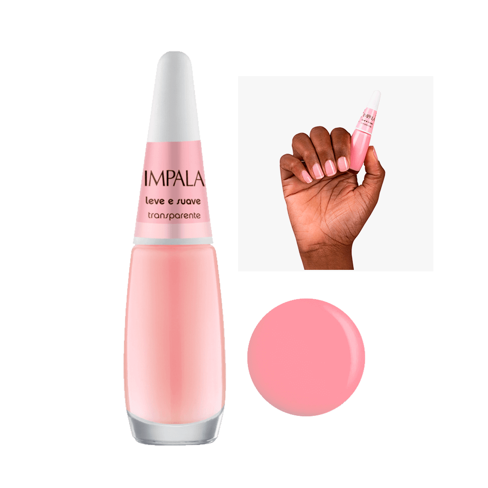 Esmalte Impala Transparente A Cor da Sua Moda Leve e Suave
