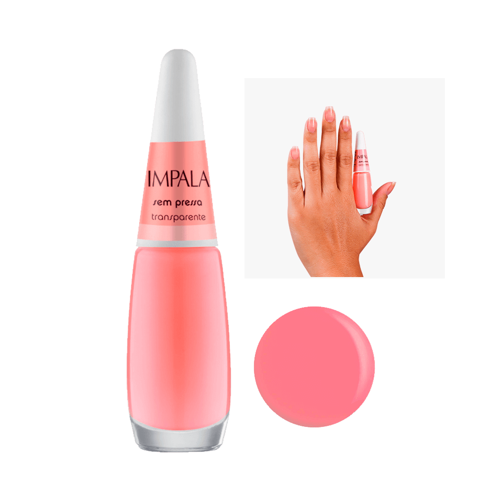 Esmalte Impala Transparente A Cor da Sua Moda Sem Pressa