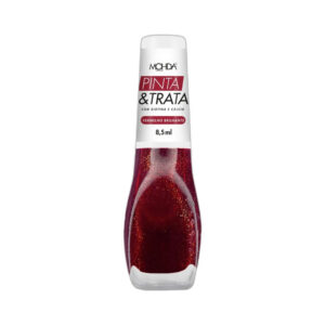 Esmalte Mohda Pinta e Trata Vermelho Brilhante
