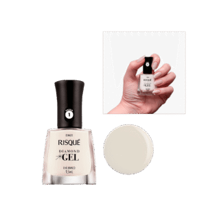 Esmalte Risqué Diamond Gel Chá Branco Natural