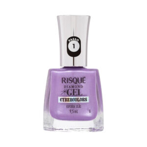 Esmalte Risqué Diamond Gel Cybercolors Euforia Lilás