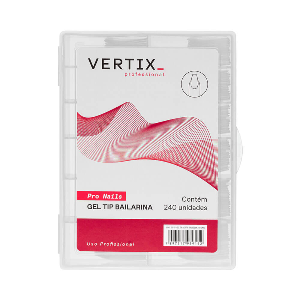 Extensão de Unhas Vertix Tip Gel Bailarina 240 Unidades