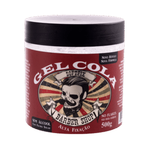 Gel Cola Softfix Sem Álcool Barber Shop Alta Fixação 500g