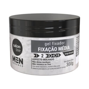 Gel Fixador Salon Line Men Essence Fixação Média 300g
