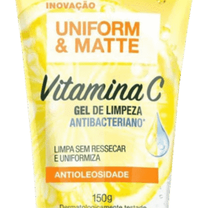 Gel de Limpeza Garnier Antibacteriano Uniform&Matte Vitamina C 150g