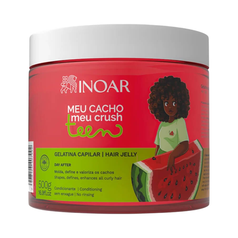 Gelatina Inoar Meu Cacho Meu Crush Teen Melancia 500g