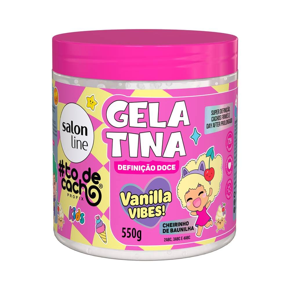 Gelatina Salon Line #ToDeCacho Kids Vanilla Vibes! 550g
