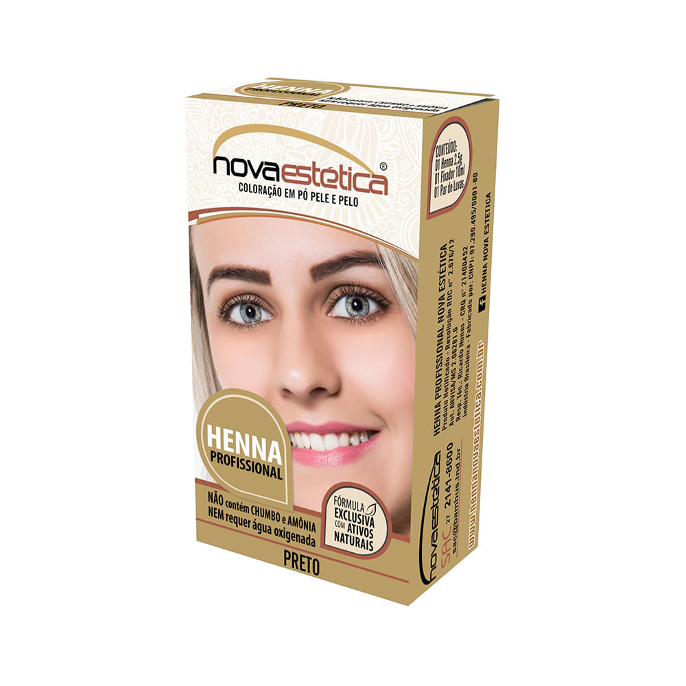 Henna Profissional Nova Estética Preto