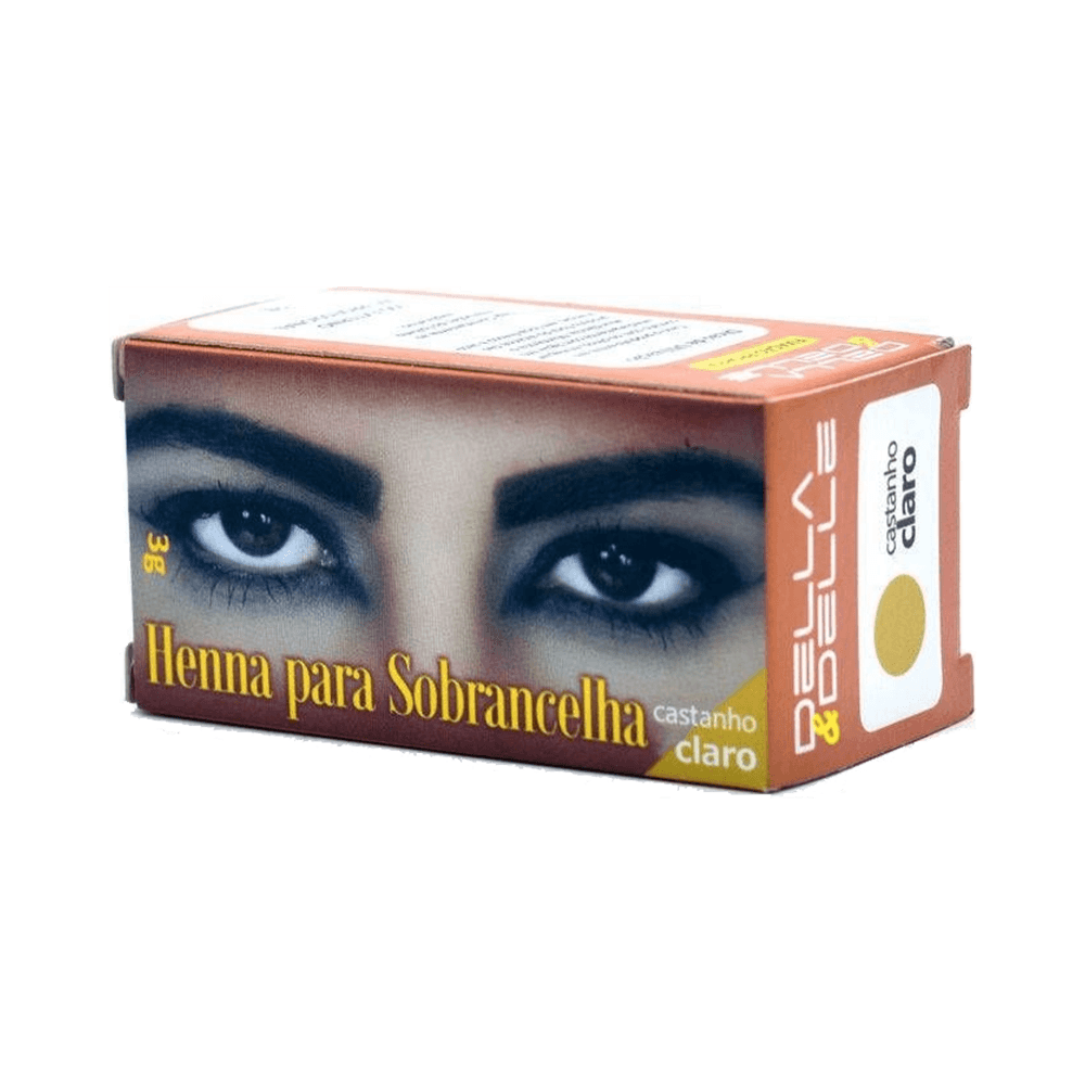 Henna para Sobrancelha Della e Delle Castanho Claro 3g