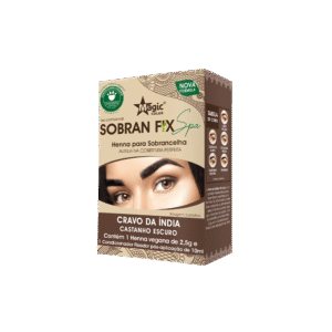 Henna para Sobrancelha Magic Color Sobran Fix Spa Castanho Escuro
