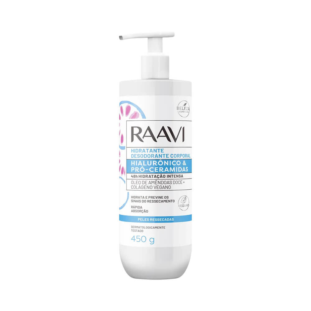 Hidratante Corporal Raavi Hialurônico & Pró-Ceramidas 450g