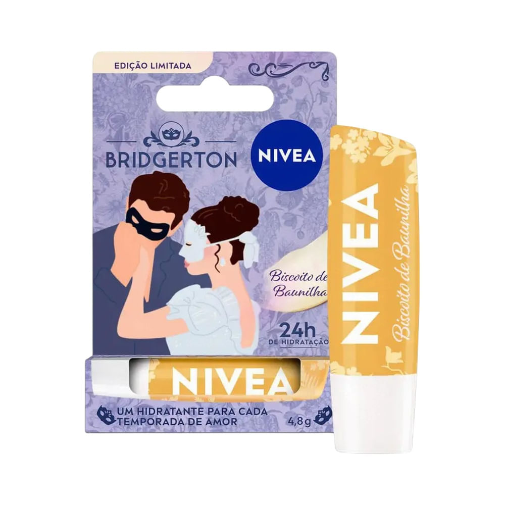 Hidratante Labial Nivea Bridgerton Biscoito de Baunilha