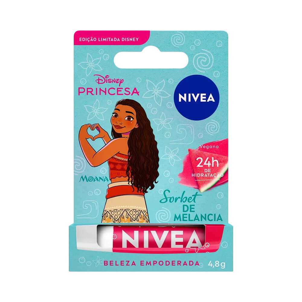 Hidratante Labial Nivea Sorbet de Melancia Ed. Limitada Moana Disney® Princesa