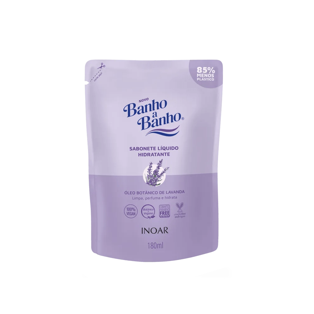 Sabonete Líquido Inoar Banho a Banho Lavanda 180ml