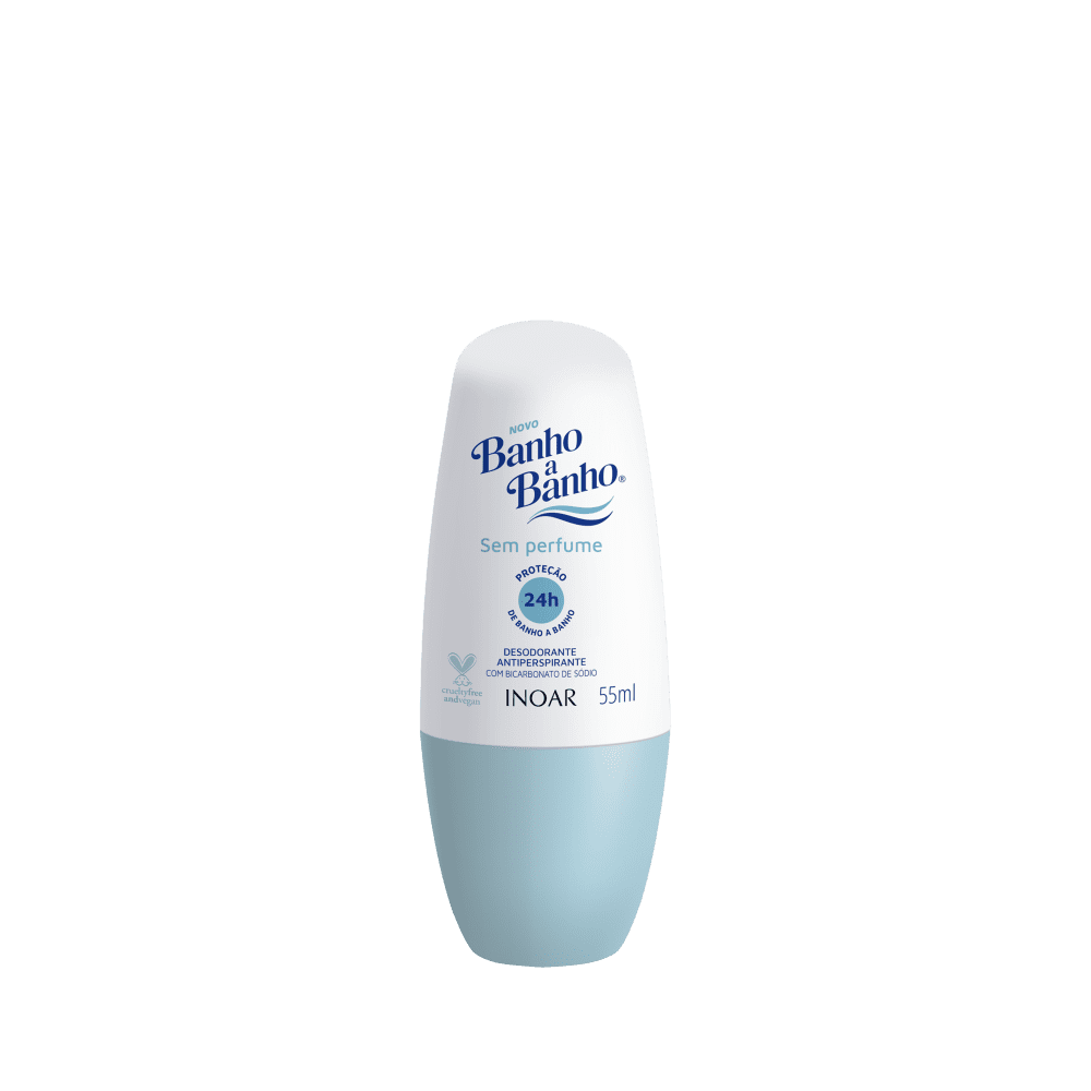 Desodorante Roll-on Inoar Banho a Banho Sem Perfume 55ml
