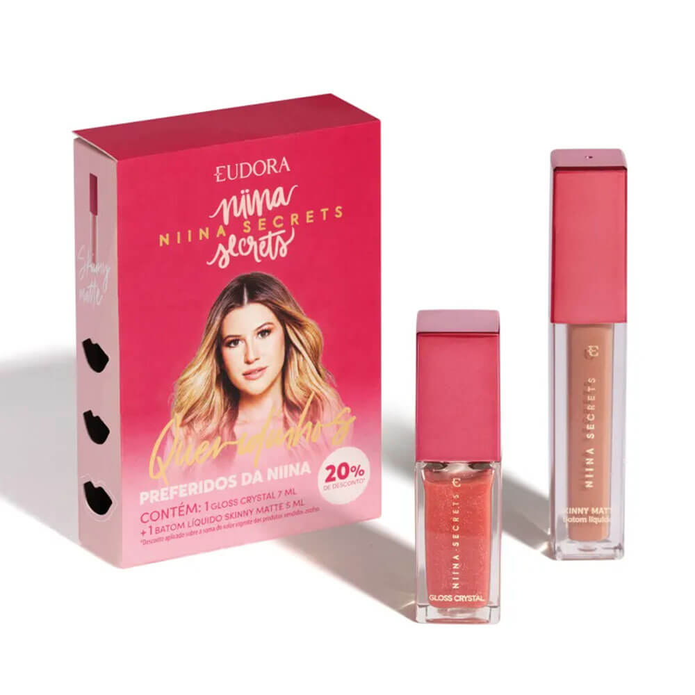 Kit Batom + Gloss Niina Secrets Promopack Queridinhos