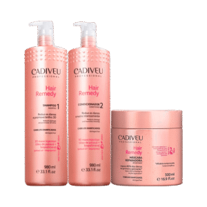 Kit Cadiveu Hair Remedy Shampoo + Condicionador + Máscara