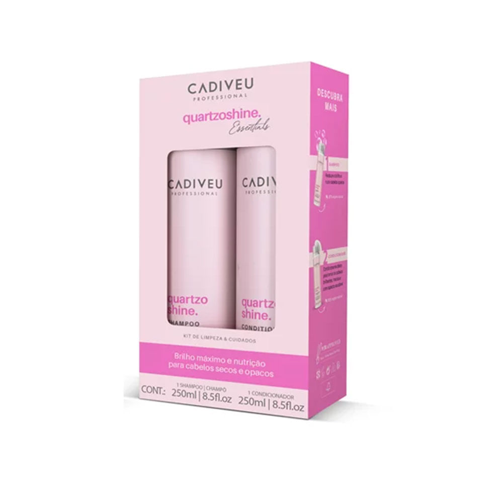 Kit Cadiveu Home Care Essentials Quartzo Shine Shampoo + Condicionador 250ml