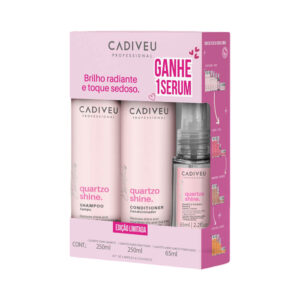 Kit Cadiveu Shampoo 250ml + Condicionador 250ml + Óleo 65ml Quartzo Shine