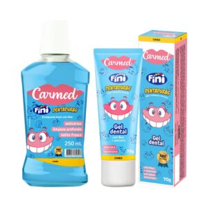 Kit Carmed Enxaguante Bucal + Gel Dental Fini Dentadura