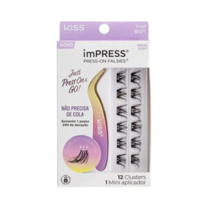 Kit Cílios Kiss New York ImPress Autocolante Press-On Falsies Wispy