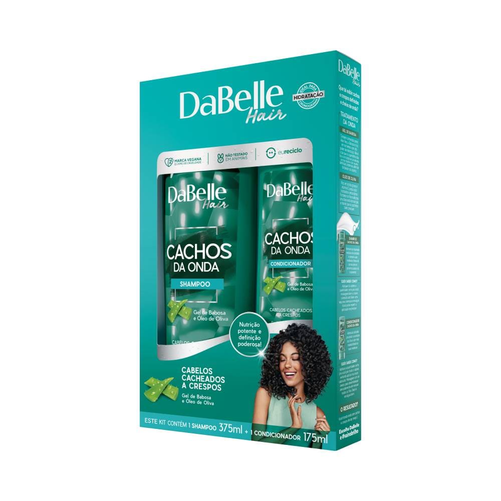 Kit Dabelle Shampoo + Condicionador Cachos da Onda 200ml