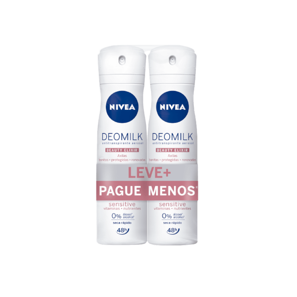 Kit Desodorante Nivea Aerosol Leve + Pague Menos Milk Sensitive